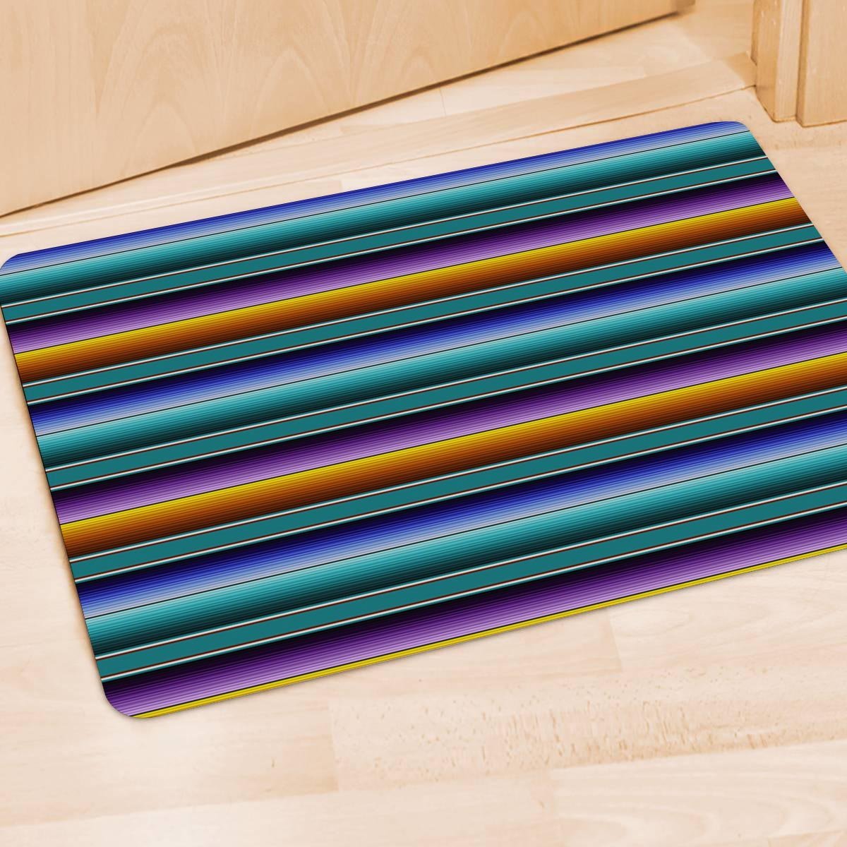 Blue Baja Serape Door Mat-grizzshop