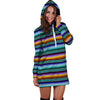 Blue Baja Serape Hoodie Dress-grizzshop