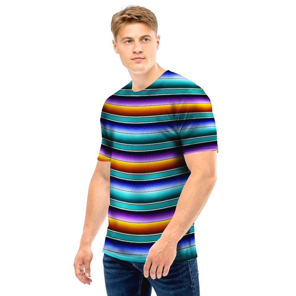 Blue Baja Serape Men T Shirt-grizzshop