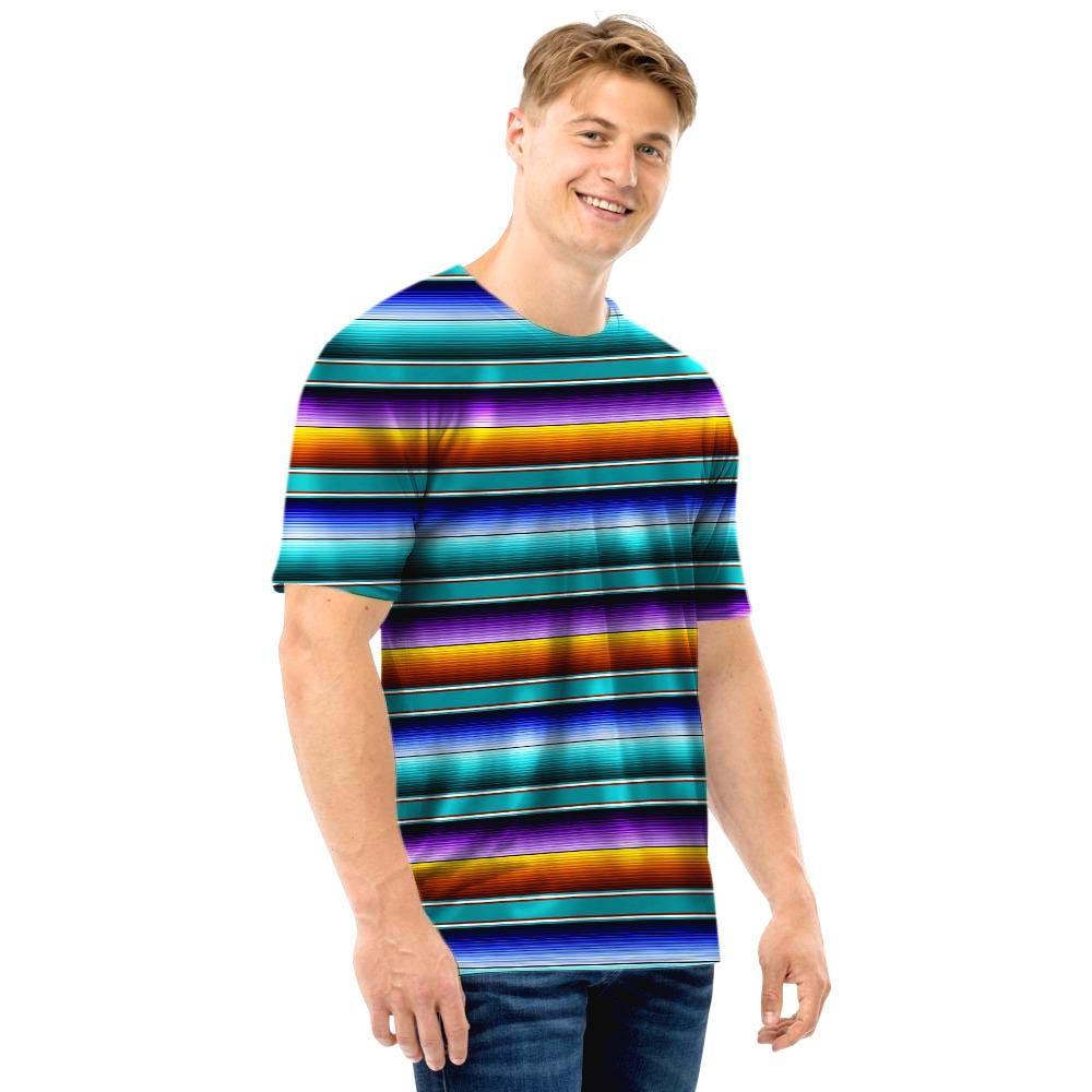 Blue Baja Serape Men T Shirt-grizzshop