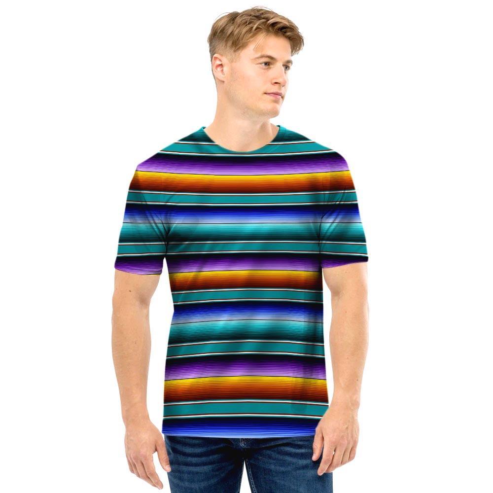 Blue Baja Serape Men T Shirt-grizzshop