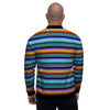 Blue Baja Serape Men's Bomber Jacket-grizzshop