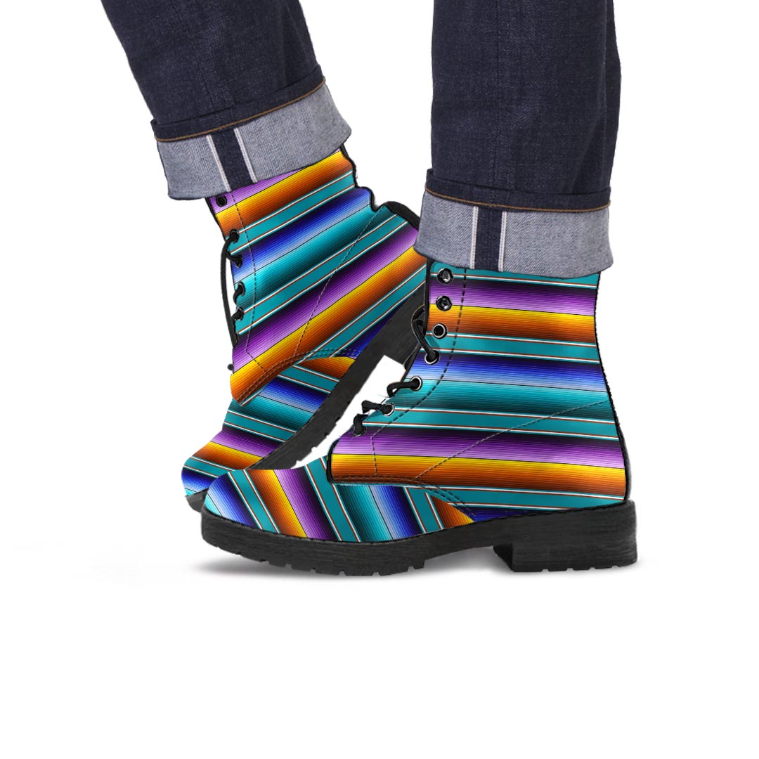 Blue Baja Serape Men's Boots-grizzshop