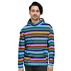 Blue Baja Serape Men's Hoodie-grizzshop