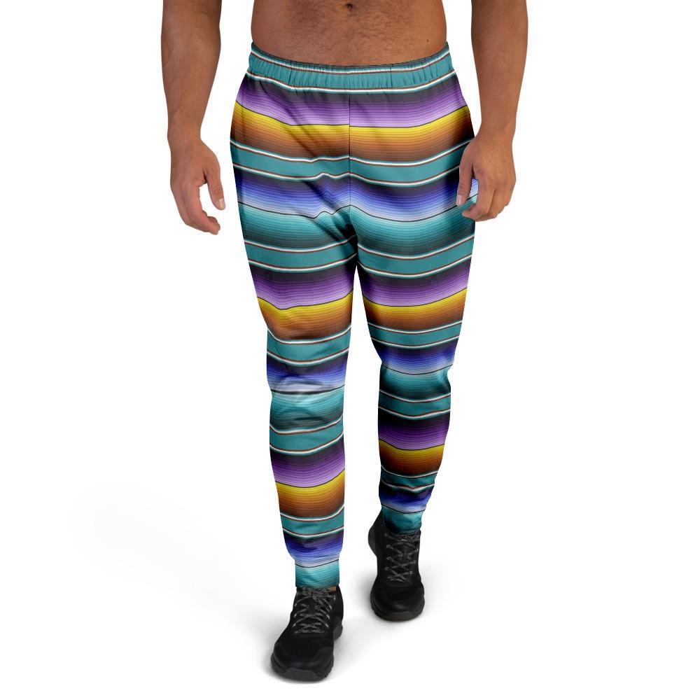 Blue Baja Serape Men's Joggers-grizzshop