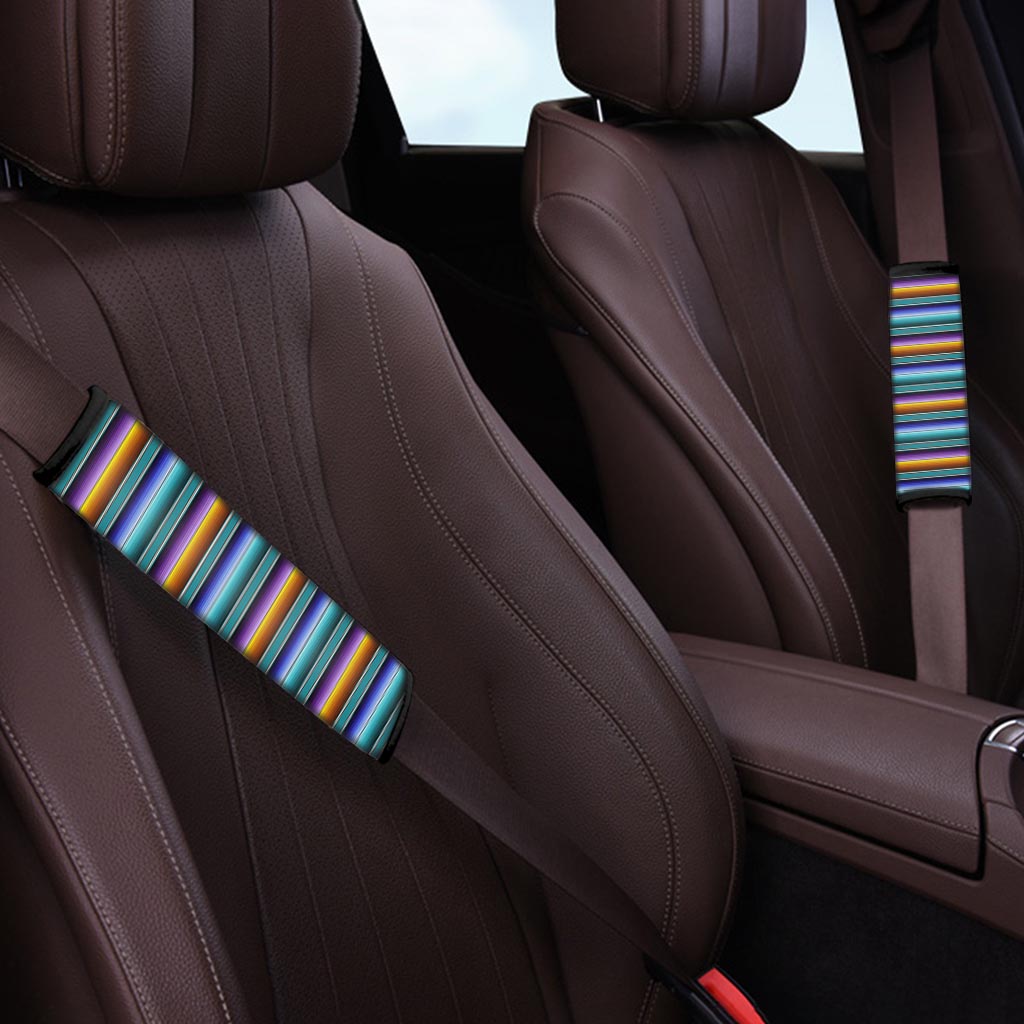 Blue Baja Serape Seat Belt Cover-grizzshop