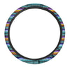 Blue Baja Serape Steering Wheel Cover-grizzshop