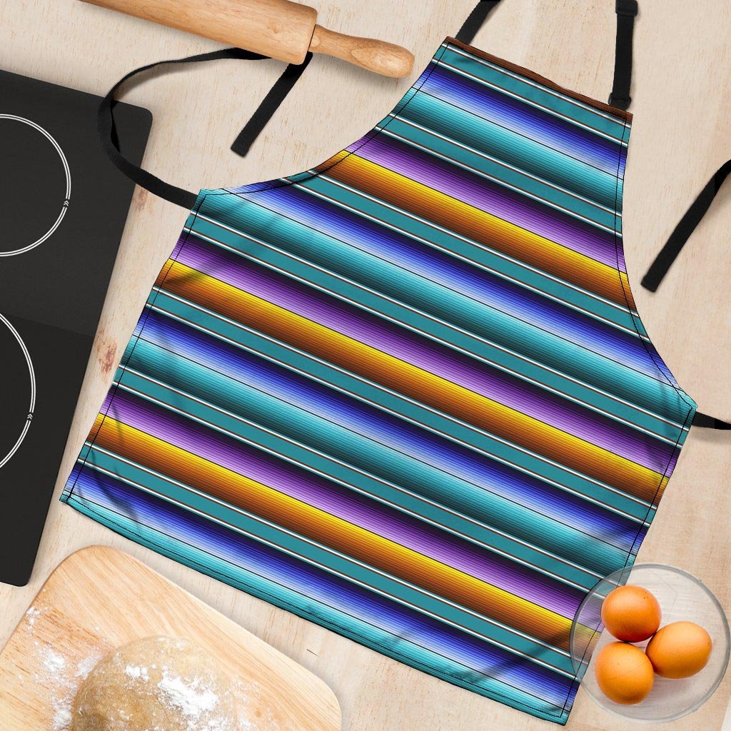 Blue Baja Serape Women's Apron-grizzshop