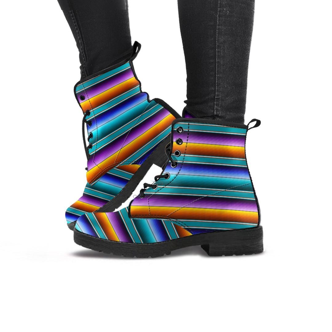 Blue Baja Serape Women's Boots-grizzshop