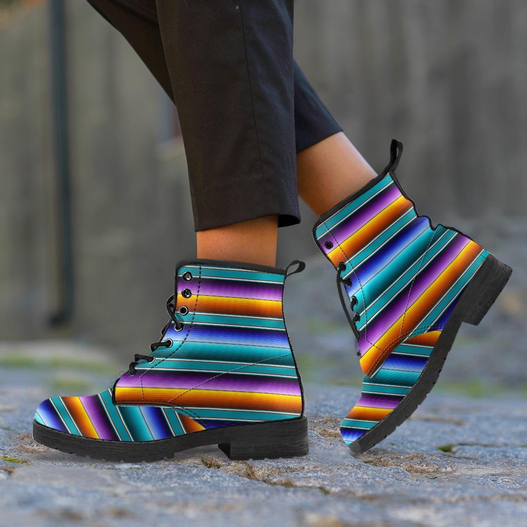 Blue Baja Serape Women's Boots-grizzshop