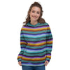 Blue Baja Serape Women's Hoodie-grizzshop