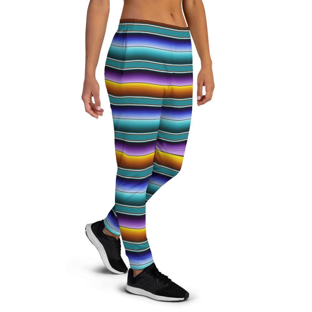 Blue Baja Serape Women's Joggers-grizzshop