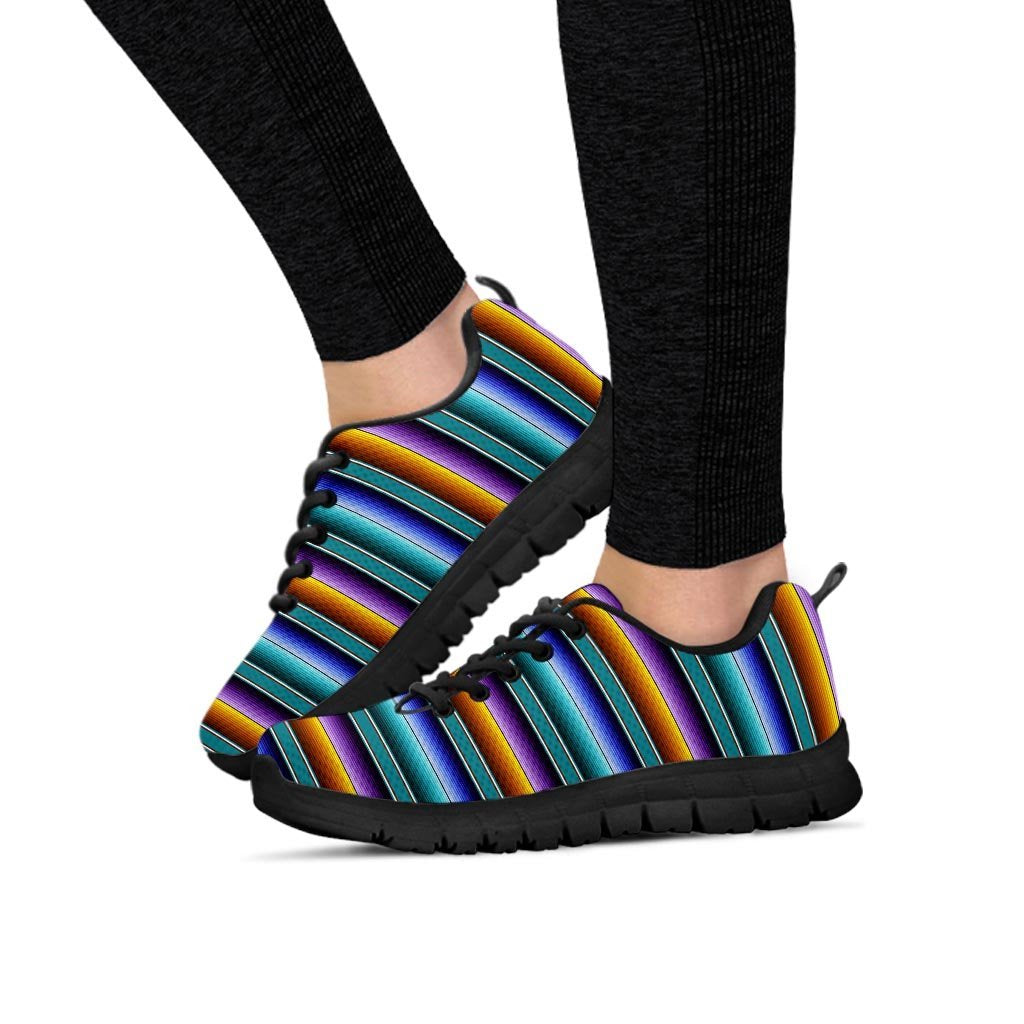 Blue Baja Serape Women's Sneakers-grizzshop