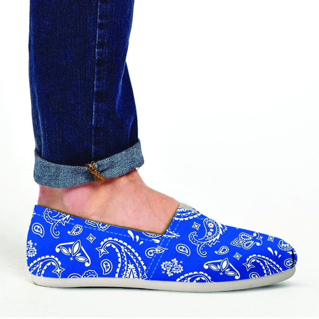 Blue Bandana Canvas Shoes-grizzshop