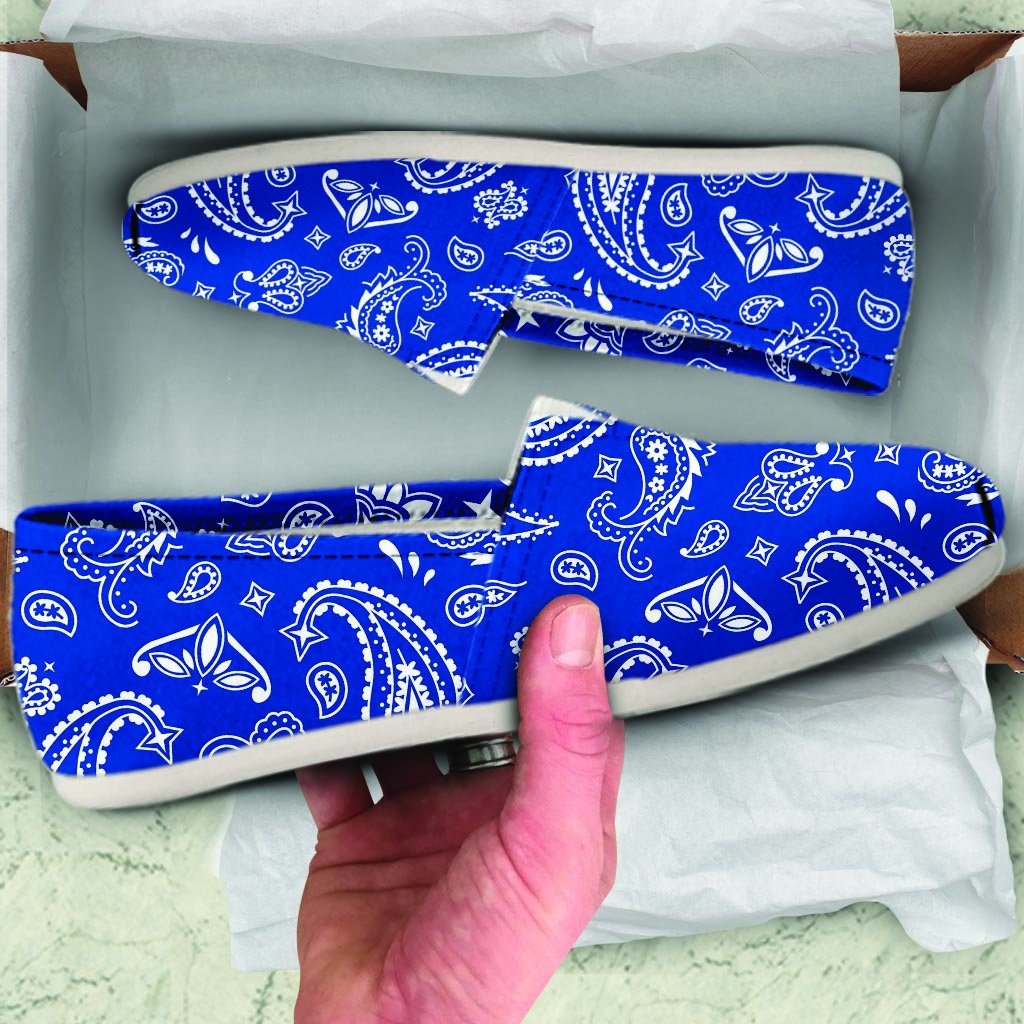 Blue Bandana Canvas Shoes-grizzshop