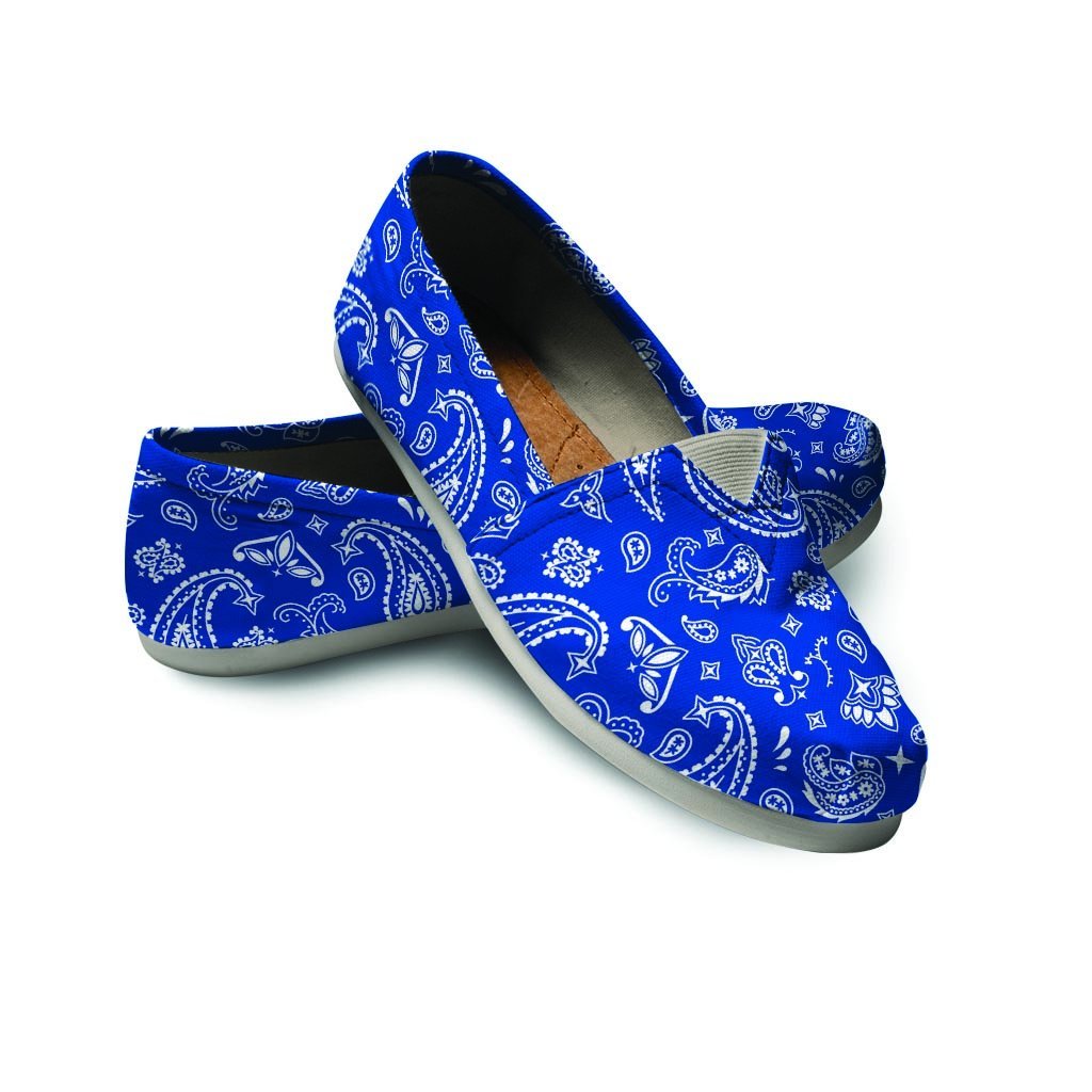 Blue Bandana Canvas Shoes-grizzshop