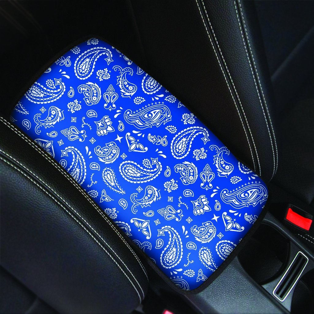 Blue Bandana Car Console Cover-grizzshop