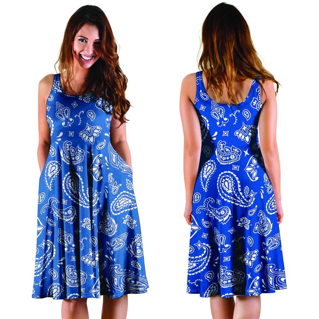 Blue Bandana Dress-grizzshop