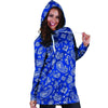 Blue Bandana Hoodie Dress-grizzshop