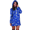 Blue Bandana Hoodie Dress-grizzshop