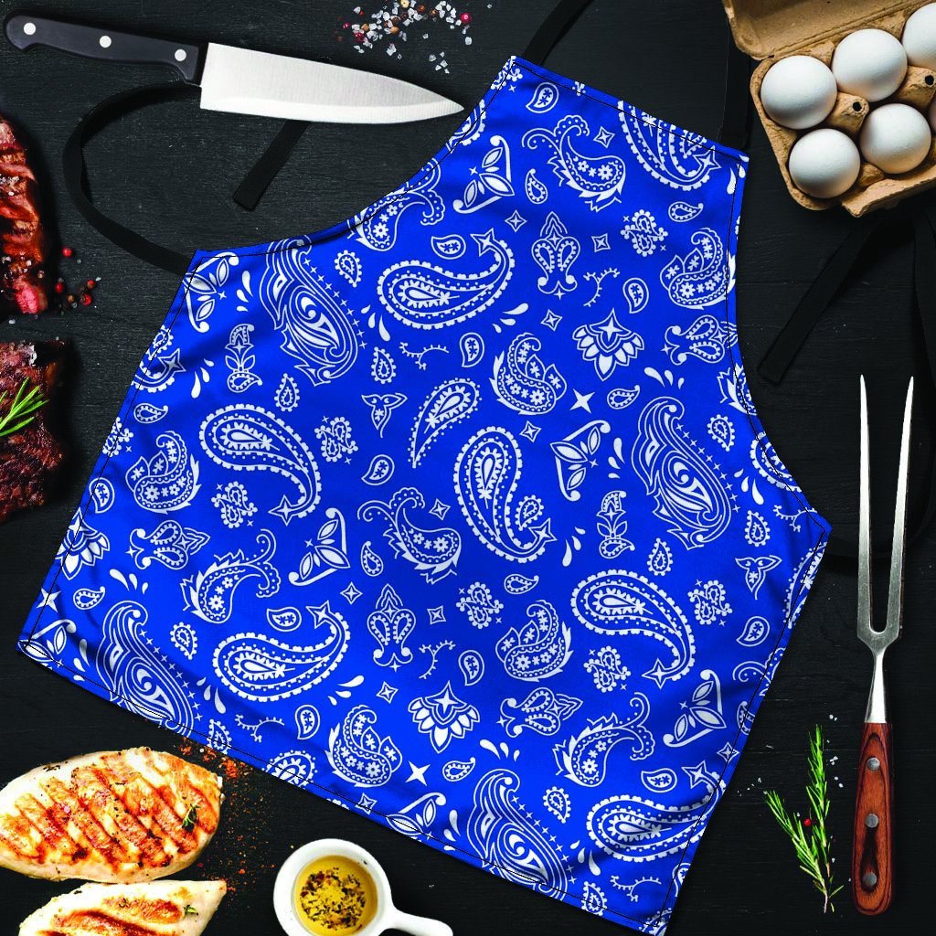 Blue Bandana Men's Apron-grizzshop