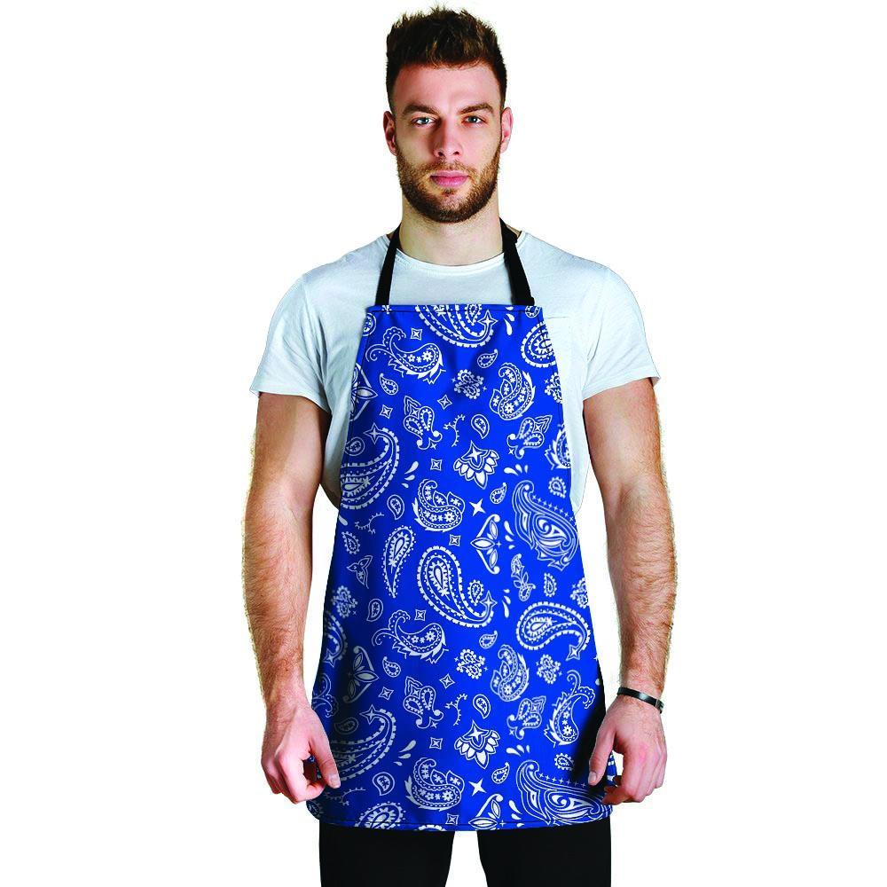 Blue Bandana Men's Apron-grizzshop