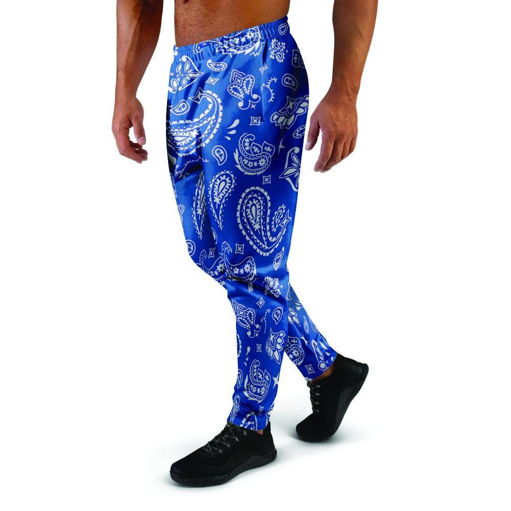 Blue Bandana Men's Joggers-grizzshop