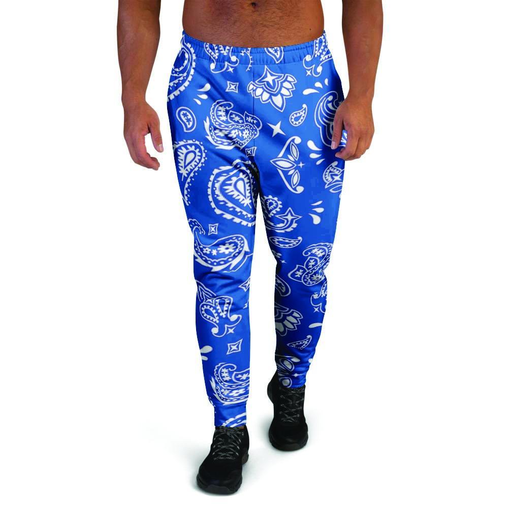 Blue Bandana Men's Joggers-grizzshop