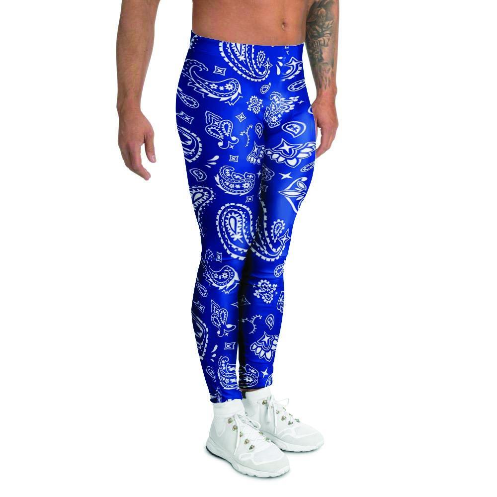 Blue Bandana Men's Leggings-grizzshop