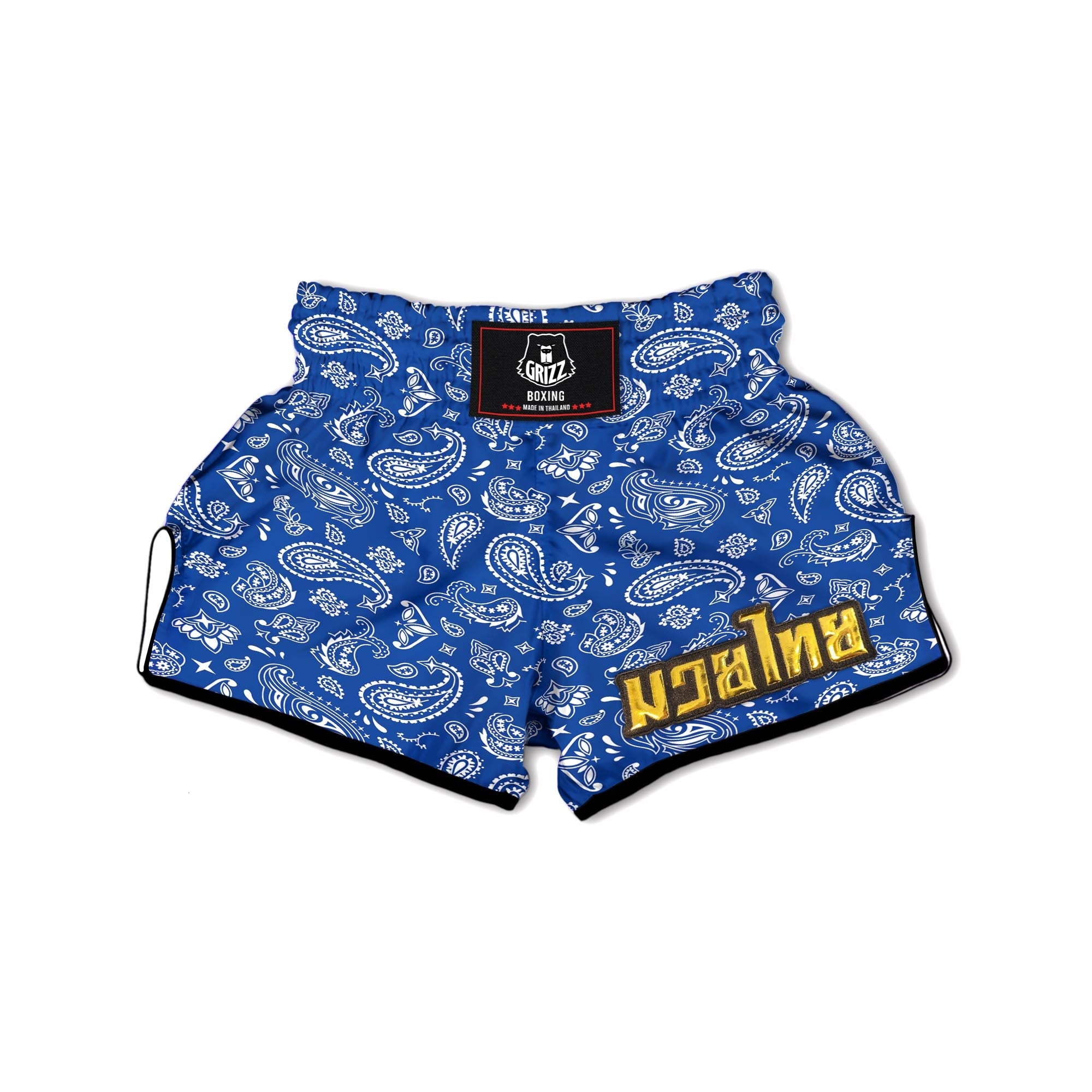 Blue Bandana Muay Thai Boxing Shorts-grizzshop