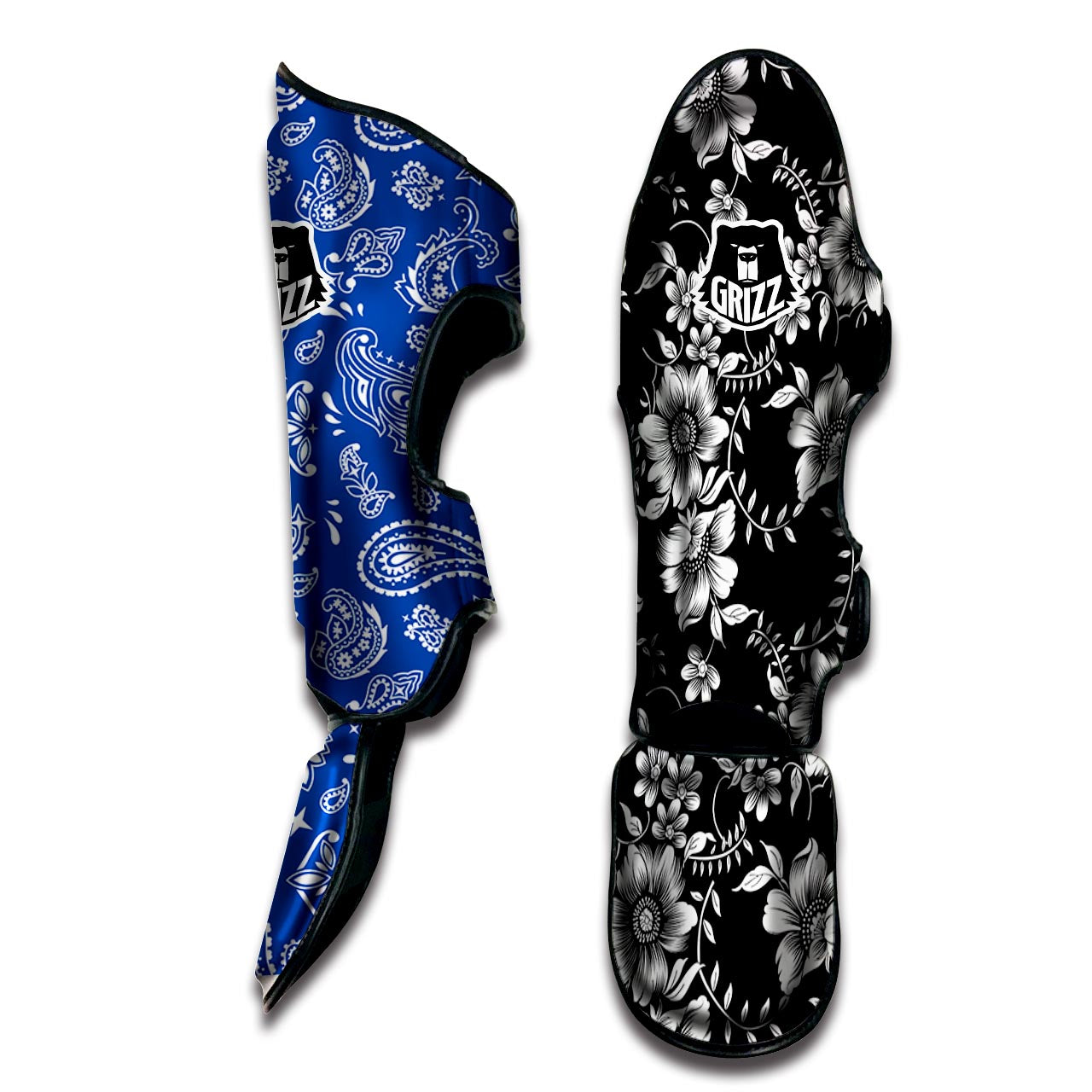 Blue Bandana Muay Thai Shin Guard-grizzshop