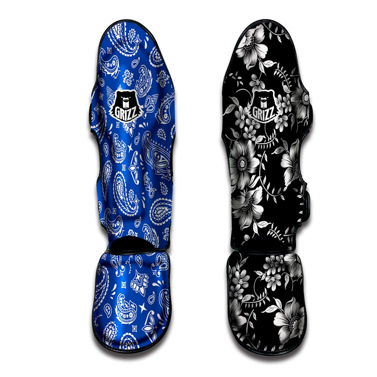 Blue Bandana Muay Thai Shin Guard-grizzshop