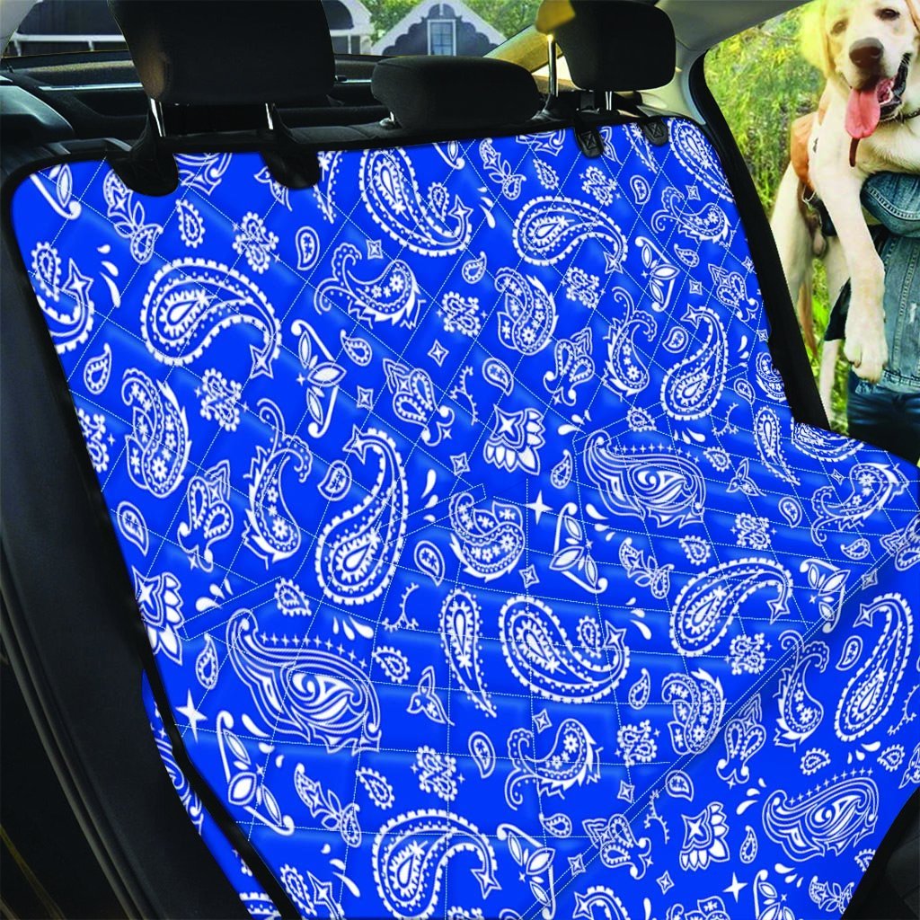 Blue Bandana Pet Car Seat Cover-grizzshop