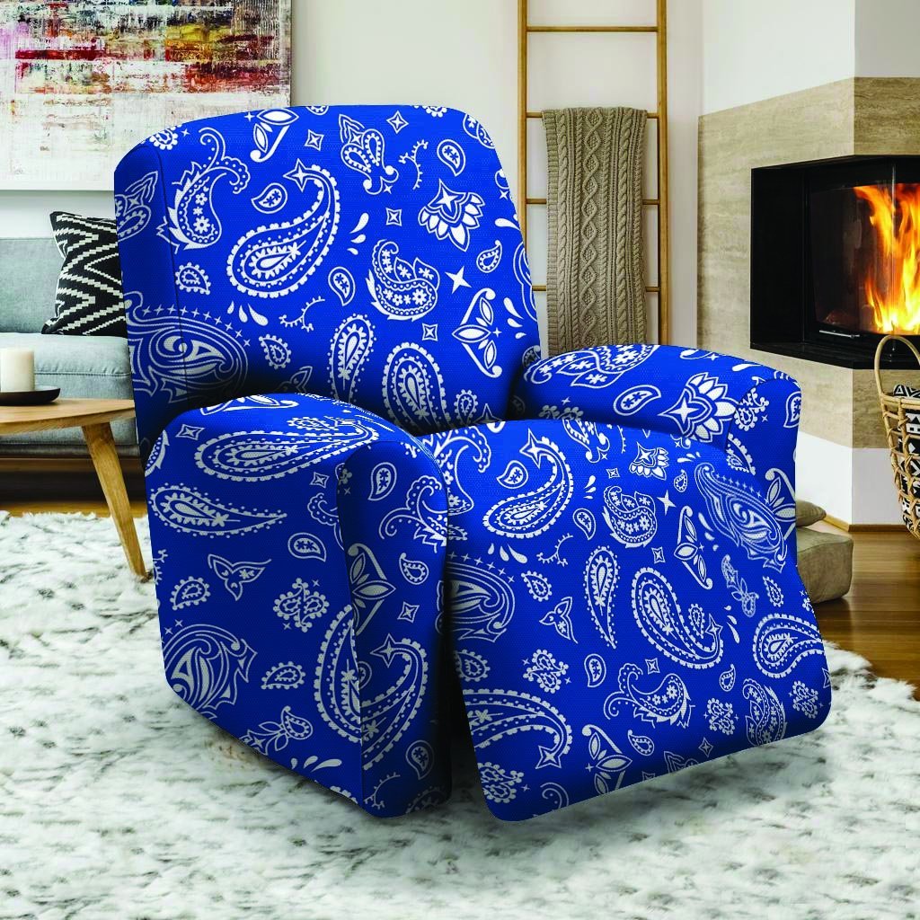 Blue Bandana Recliner Cover-grizzshop