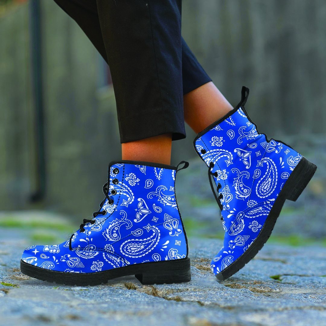 Blue Bandana Women's Boots-grizzshop