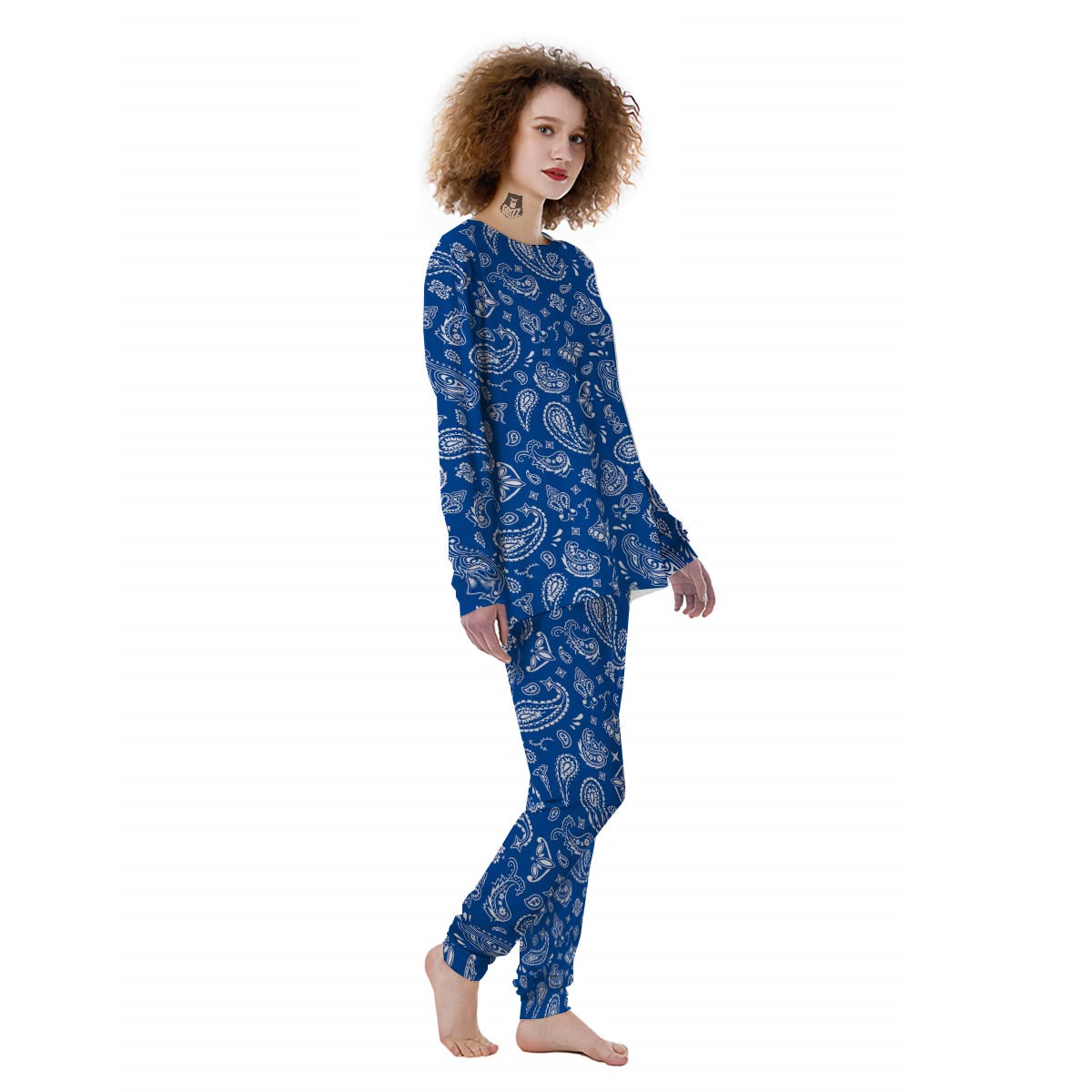 Blue bandana onesie womens sale