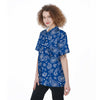 Blue Bandana Women's Short Sleeve Shirts-grizzshop