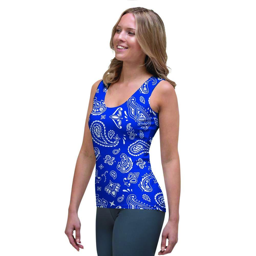 Blue Bandana Women's Tank Top-grizzshop