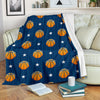 Blue Basketball Pattern Print Blanket-grizzshop