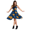 Blue Basketball Pattern Print Dress-grizzshop