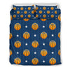 Blue Basketball Pattern Print Duvet Cover Bedding Set-grizzshop