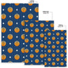 Blue Basketball Pattern Print Floor Mat-grizzshop