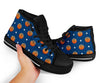 Blue Basketball Pattern Print Men Women's High Top Shoes-grizzshop