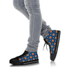 Blue Basketball Pattern Print Men Women's High Top Shoes-grizzshop