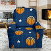 Blue Basketball Pattern Print Recliner Cover-grizzshop