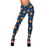 Blue Basketball Pattern Print Women Leggings-grizzshop