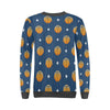 Blue Basketball Pattern Print Women's Sweatshirt-grizzshop