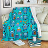 Blue Bigfoot Pattern Print Blanket-grizzshop