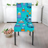 Blue Bigfoot Pattern Print Chair Cover-grizzshop