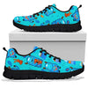 Blue Bigfoot Pattern Print Sneaker Shoes For Men Women-grizzshop